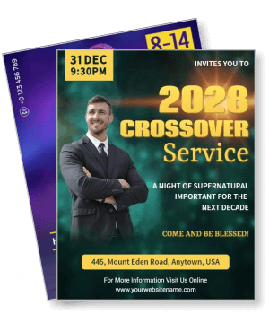 2028 crossover service event poster invitation supernatural night template