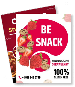 be snack strawberry flavor gluten free cereal promo template