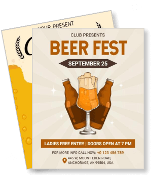 beer fest event poster september 25 anchorage graphic design party invitation template