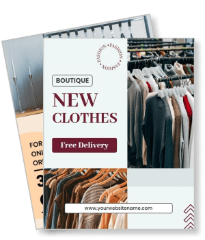 boutique new clothes advertisement free delivery template