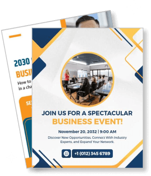 business event flyer november networking opportunity industry experts template