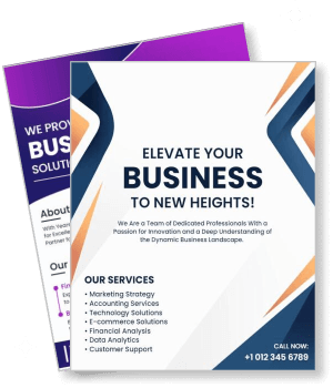 business services marketing strategy professional solutions flyer template