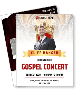 church gospel concert poster event invitation template