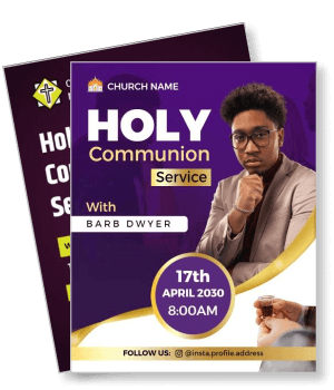 church holy communion service invitation april 2030 with barb dwyer template