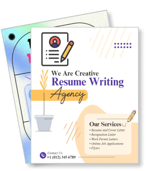 creative resume writing agency services promotion flyer template