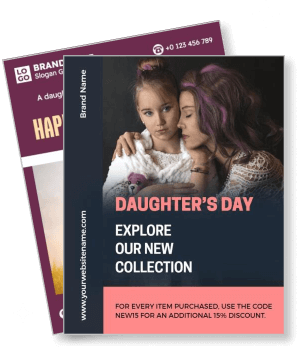 daughters day promotion flyer fashion collection special discount template