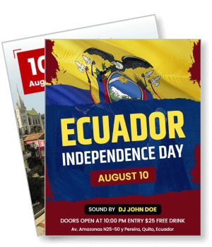 ecuador independence day celebration poster august 10 event details template