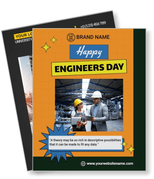 engineers day celebration template with industrial background