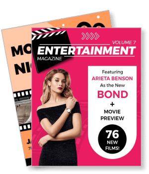 entertainment magazine volume 7 arieta benson new bond movie preview cover template