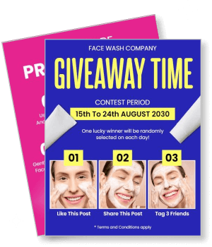 face wash company giveaway time contest rules three steps to enter event template