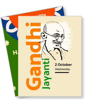 gandhi jayanti poster illustration october 2nd celebration design template