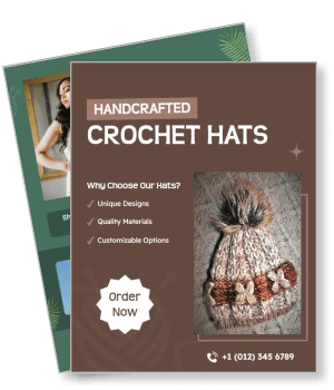 handcrafted crochet hats unique designs quality materials customizable options template