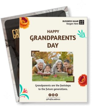 happy grandparents day card family celebration template