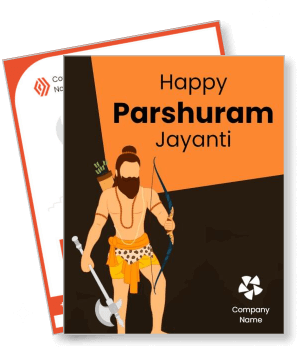 happy parshuram jayanti festive greeting card design with illustration template