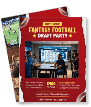 host your fantasy football draft party invitation advertisement template