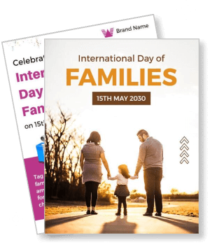 international day of families celebration poster 15th may 2030 family outdoors template