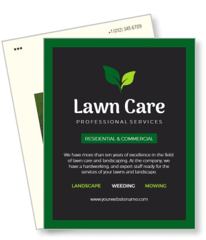 lawn care professional services flyer residential commercial landscaping template