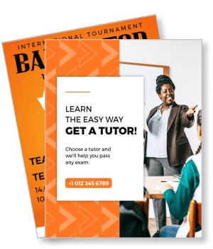 learn the easy way get a tutor poster design with teacher tutoring session promo template