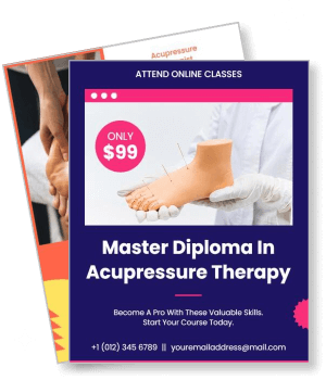 master diploma acupressure therapy online classes advertisement template