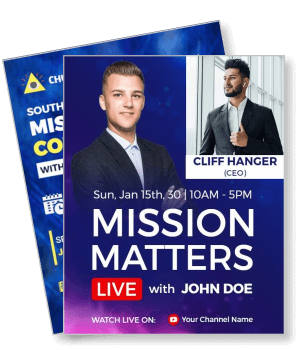 mission matters live event with john doe and cliff hanger template