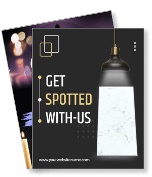 modern advertisement poster get spotted with us lamp design template