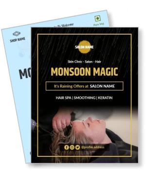 monsoon magic salon hair spa smoothing keratin offers advertisement template