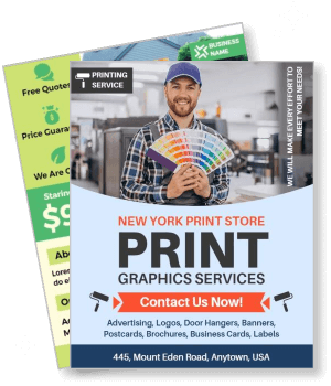 new york print store advertising services postcards brochures business cards labels template