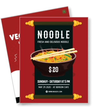 noodle poster advertisement special offer at benson cafe template