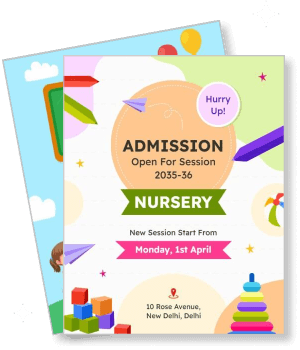 nursery admission open flyer year 2035 2036 new session starts april template