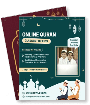 online quran classes for kids poster special courses services offered template