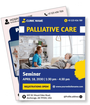 palliative care seminar poster clinic name info anchorage alaska event template