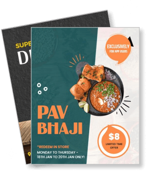 pav bhaji special offer promotion app exclusive deal redeem in store template