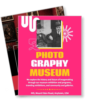 photography museum brochure history exhibition programs art gallery template