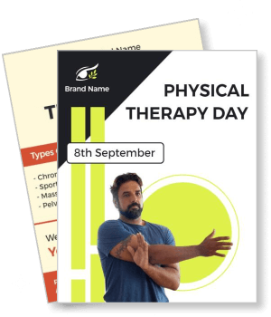 physical therapy day poster september event awareness healthcare template