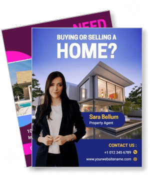 real estate agent flyer buying selling home services template