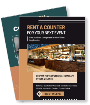 rent counter for events perfect weddings corporate parties contact us template