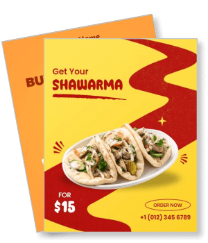 shawarma promo special offer advertisement food order template