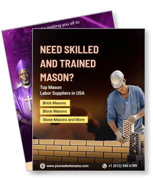 skilled trained mason advertisement brick block stone masons labor suppliers usa template