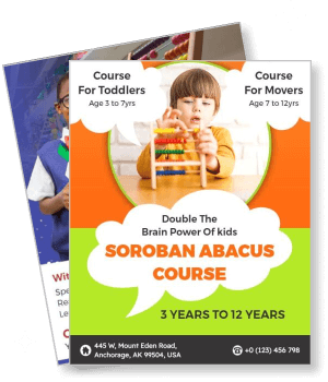 soroban abacus course flyer for toddlers and movers education programs anchorage template