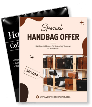 special handbag offer 30 percent discount on fashion accessories promotion template