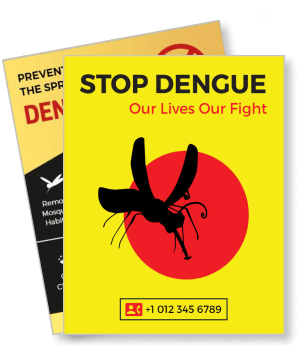 stop dengue awareness poster prevention campaign public health safety template