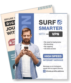 vpn advertisement surf smarter high speed internet service promotion template