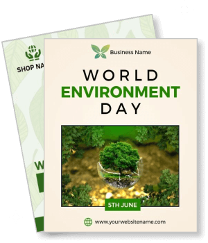 world environment day flyer template green earth promotion june 5th event