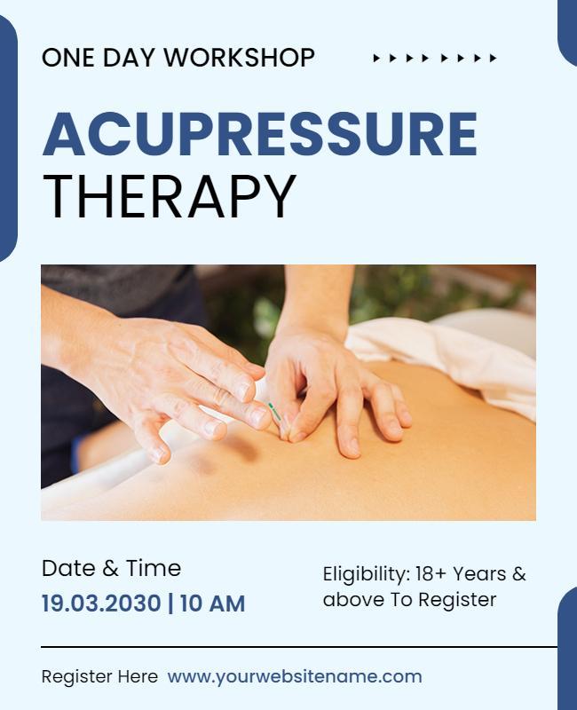 Acupressure Therapy Workshop Flyer Template