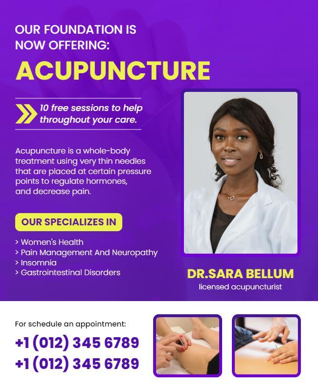 Acupuncture Health Services Promotional Flyer Template