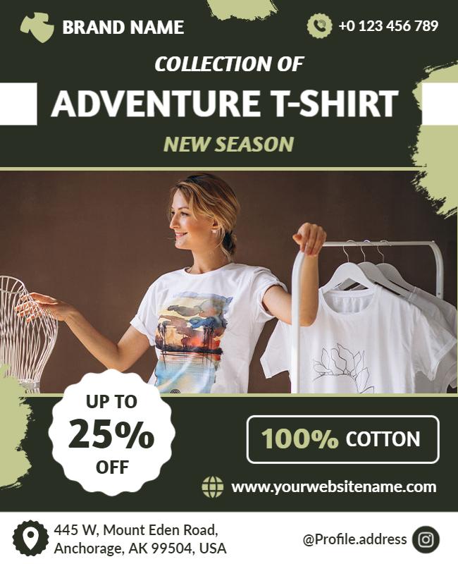 Adventure T Shirt Sale Promotion Flyer Template