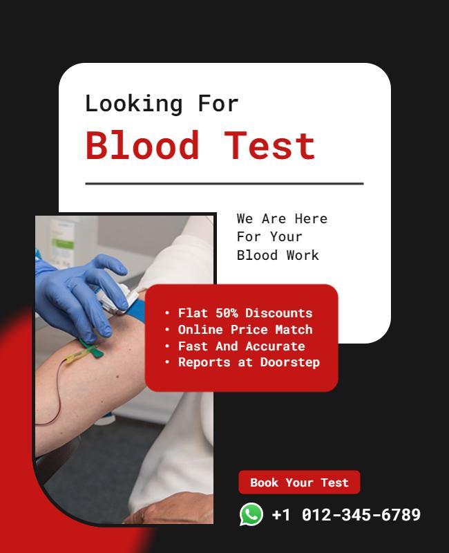 Affordable Blood Test Services Flyer Template