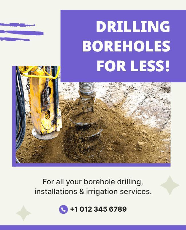 Affordable Borehole Drilling Services Flyer Template