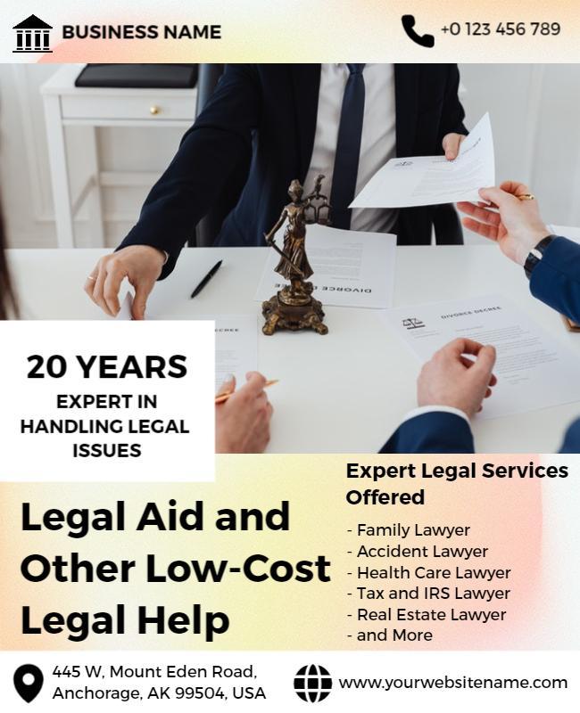 Affordable Legal Aid Services Flyer Template