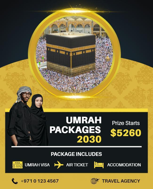 Affordable Umrah Travel Packages Flyer Template